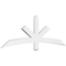 Ekena Millwork Alberta Architectural Grade PVC Gable Bracket, 72"W x 24"H x 2"D x 4"F, 8/12 Pitch GBP072X24X0204ALB00 - alternate 1